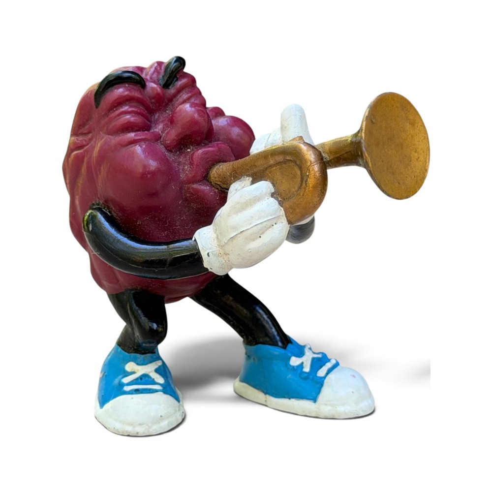 Applause California Raisins PVC Figure Trumpet Player 1988 CALRAB Blue Sneakers